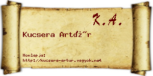 Kucsera Artúr névjegykártya